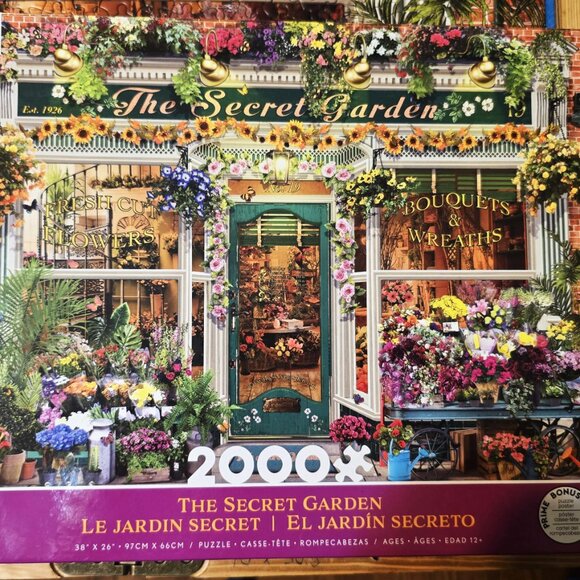 The Secret Garden 2000 Piece Jigsaw Puzzle Ceaco 38" x 26" Poster Assembled Once - Picture 4 of 7